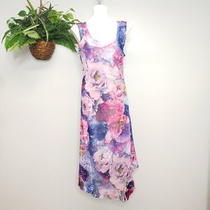 Komarov Dress Asymmetrical Chiffon Dress Size Petite XL